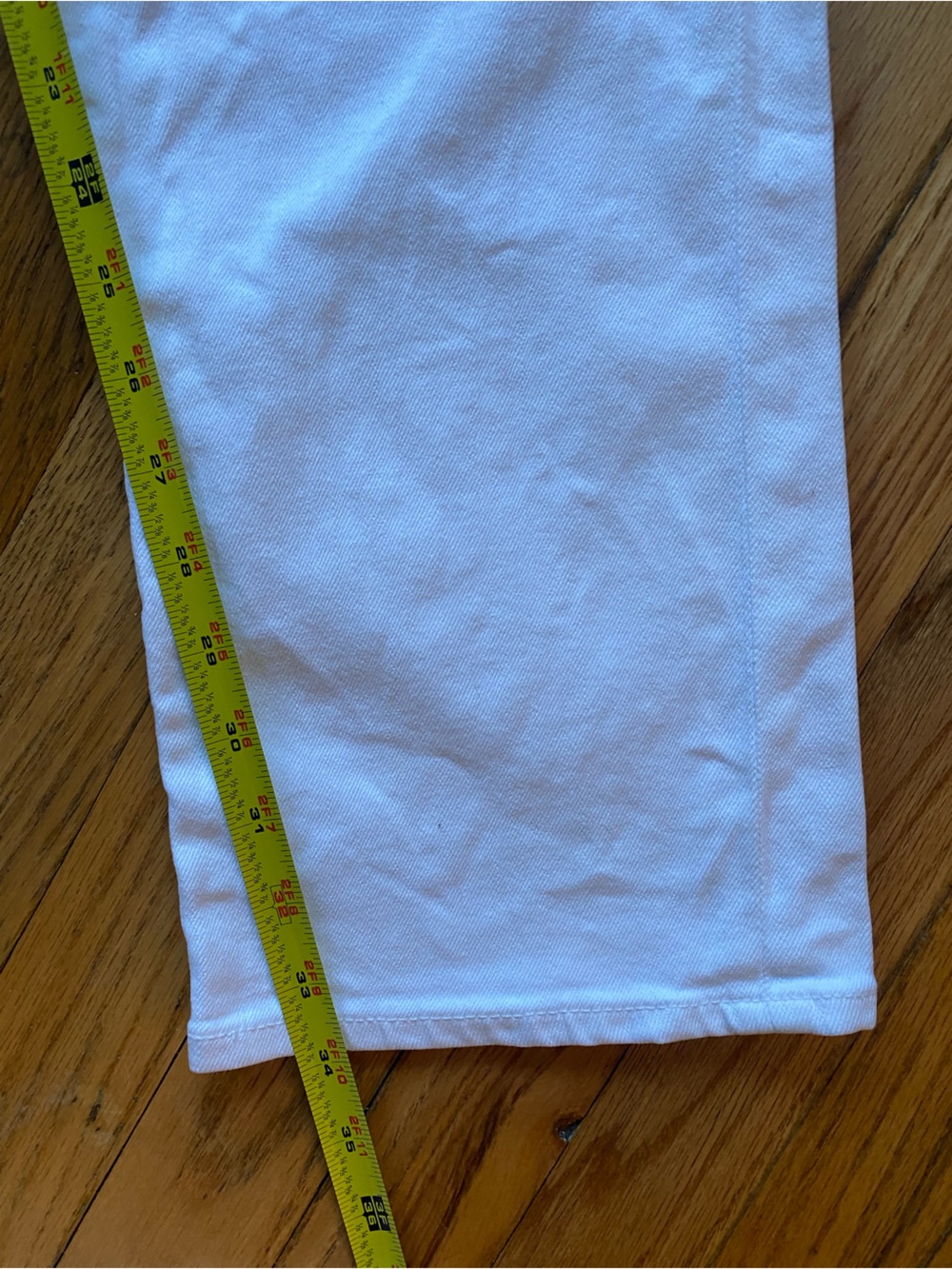 Ag Adriano Goldschmied The Everett Slim Straight White Jeans 36x34 - Picture 12 of 12